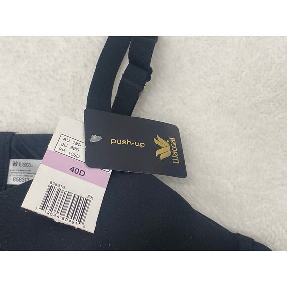 Wacoal Women’s Full Figure Perfect Primer Push-Up Bra Size 40D Black - Picture 4 of 4